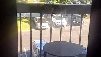 Twindick shows big black cock to neighbors