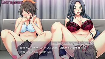 Anime hentai couple in intimate moment