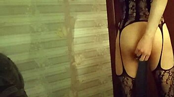 slender gay in stockings, oops, fuck toy time