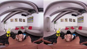 Get your European cock sucked in this Czech VR video
