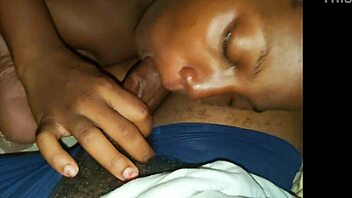 Video calls lead to hot ebony girl sucking on a big cock at her stepdad guest house - jhodez1