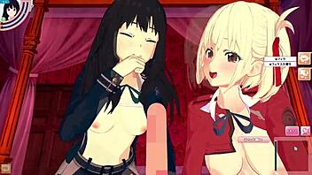 spider lily chisato takina in male pov 3p sex hentai animation