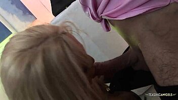 Amazing Hottie Makes Horny Guy Cum In Her Mouth With Moaning