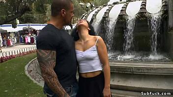 small tits slave getting banged in public shop 😈