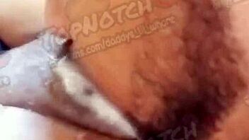 hot ebony babe's pussy gets pounded until dripping wet