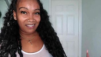 JOI HORNY AF with big tits ebony babe