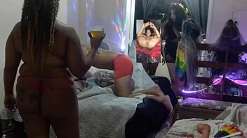 man, i got naked at the party, all sloppy with tons of chicks around!