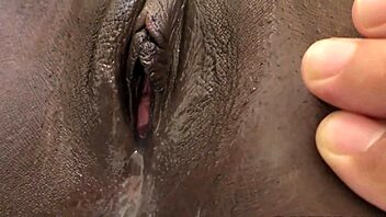 my ebony gf back from quarantine, filling her with creampie now.