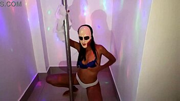 Petite student dances and shows wet pussy