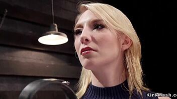 Masochistic blonde slave trained hard