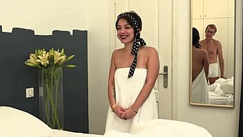 French Brunette Fucks Older Guy!