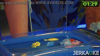 jerkaoke- two hot blondes eat each others pussy lick tits