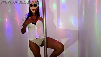 Petite student dances and shows wet pussy