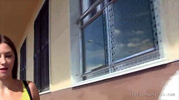 Teen sucks and rides two dicks hard.