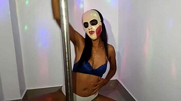 Petite student dances and shows wet pussy