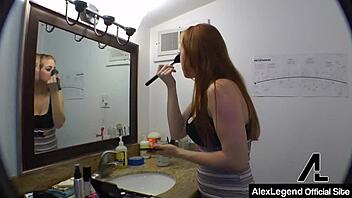 redhead penny pax gets spermed on her feet by alex legend!