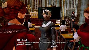 detailed gameplay in harem hotel episode 385 with characters