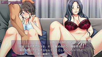 Anime hentai couple in intimate moment