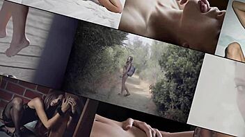 horny talia mint shows her full bush and feet