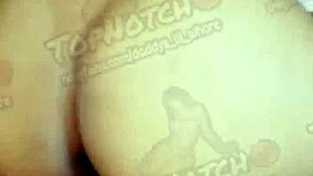 hot ebony babe's pussy gets pounded until dripping wet