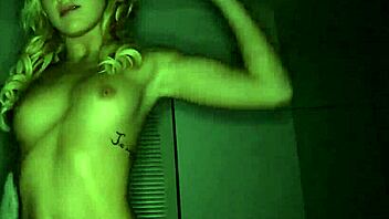Young girl gets covered in hot cum on her breasts