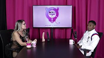 Will Mastro In Sheer Red Lingerie Attempts Double Penetration Anal