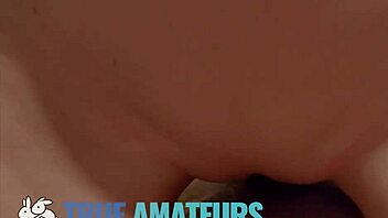 big tit blonde gives footjob and sucks cock