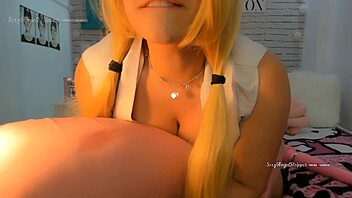 Sexy Tsunade Cosplay Humping Pillow, Twerking, Cumming With Hitachi Vibrator