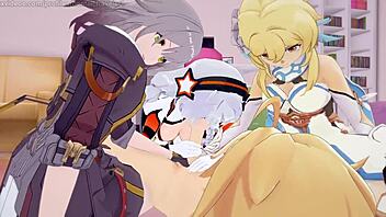 pussyverse the 3 protagonists teach aether that lumine is the canon character lumine stelle kiana