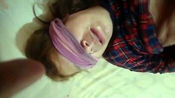 He forcefully passes his monster cock through my wife's mouth and over her face while resting, delivering a massive cumshot