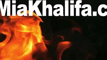 Mia Khalifa, busty Arab babe, sucks big black cock as pervert watches