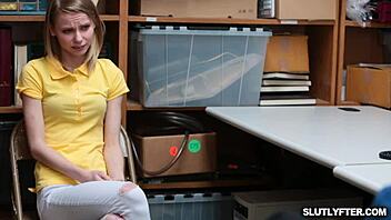 Russian teen catarina petrov works in the office