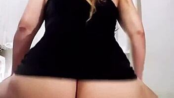 Naughty slut undresses for anal toy play