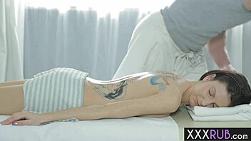 Horny Tattooed Milf Lilu Enjoys Intense Massage Session