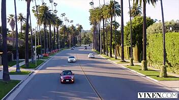 Watch this vixen naughty couple get horny in dangerous situations