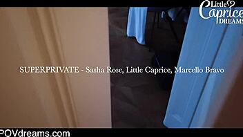 sasha rose and little caprice fuck marcello in bed