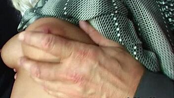 Busty mature woman receives triple penetration from her close friends