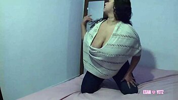 Her gorgeous tits dance and seduce me to the beat. I can’t resist that curvy ass!