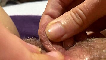 Tiny pussy rubbing and jerking to orgasm in extreme close up masturbation video