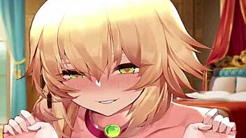 Charlotte in hypnotic game receives deep strokes