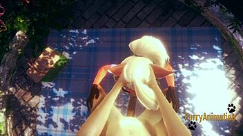 Crash Bandicoot Coco Dapat Seks Furry Keras dengan Fox di POV Anime Porno Liar!