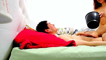 Latin couple making love with monster cock blowjob and deepthroat moaning