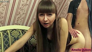 Rough sex and creampie with big ass babe after passionate blowjob
