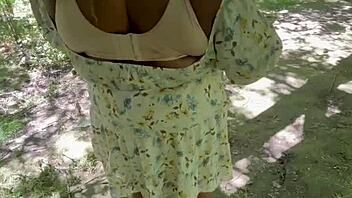 Intense anal sex in a public park setting