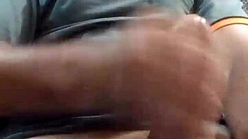 the mature guy masturbates during massage