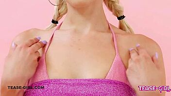 Accidental gushing by a stunning blonde at an audition session