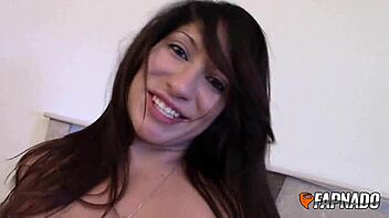 I'm the amazing brunette grinding and sucking cock till cum in mouth.