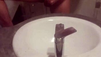 the young guy masturbates in his room