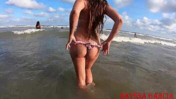 rayssa garcia enjoys beach with old cuckold
