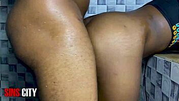 best couple enjoys suggestive kitchen sex